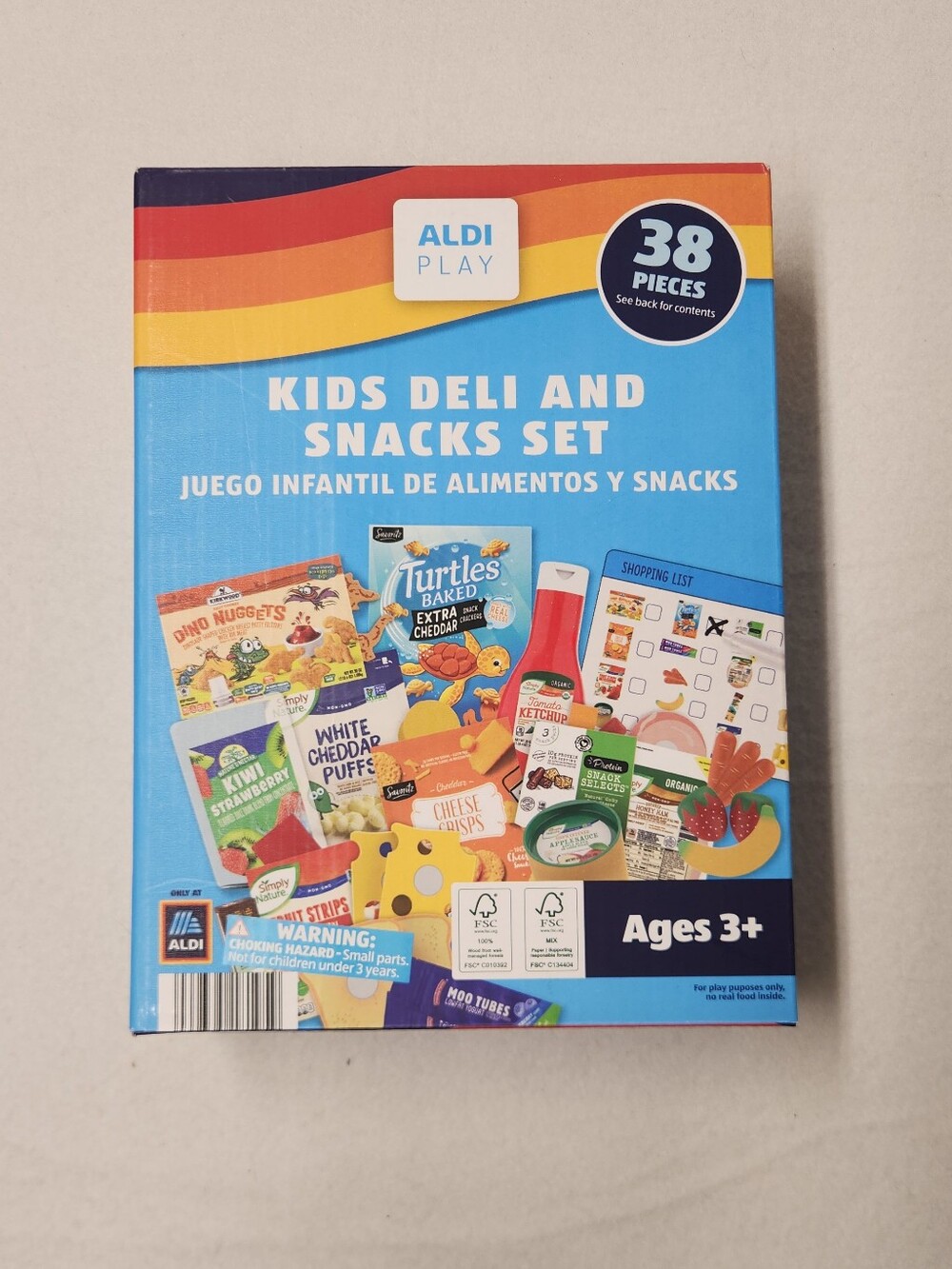 ALDI Play Kids Deli & Snacks Pretend Food Play Set 38 Pc Toy Kitchen Accessories
